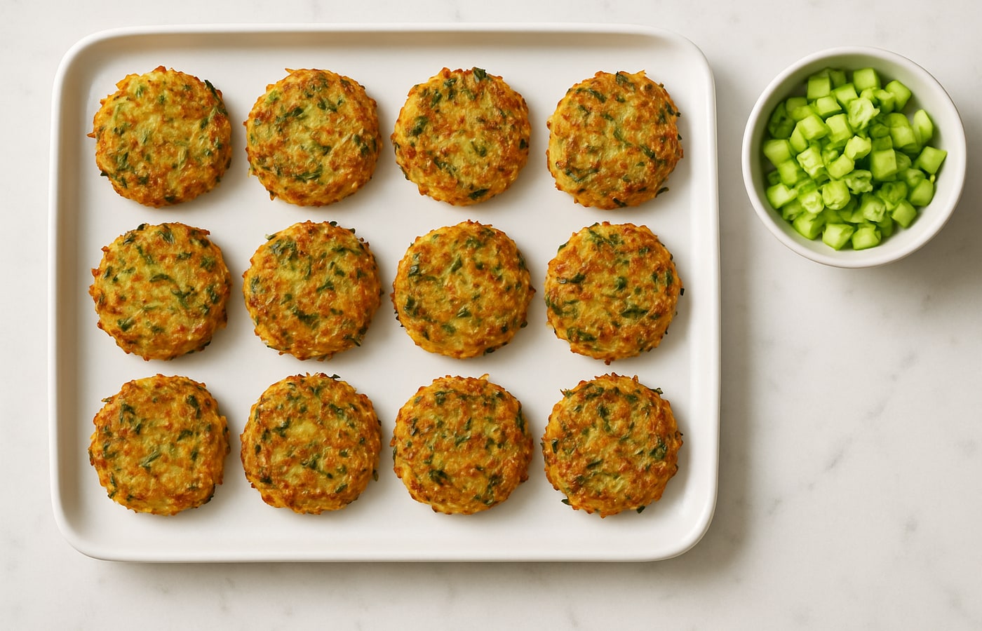 Chanukah Oven-Crisp Potato & Courgette Latkes