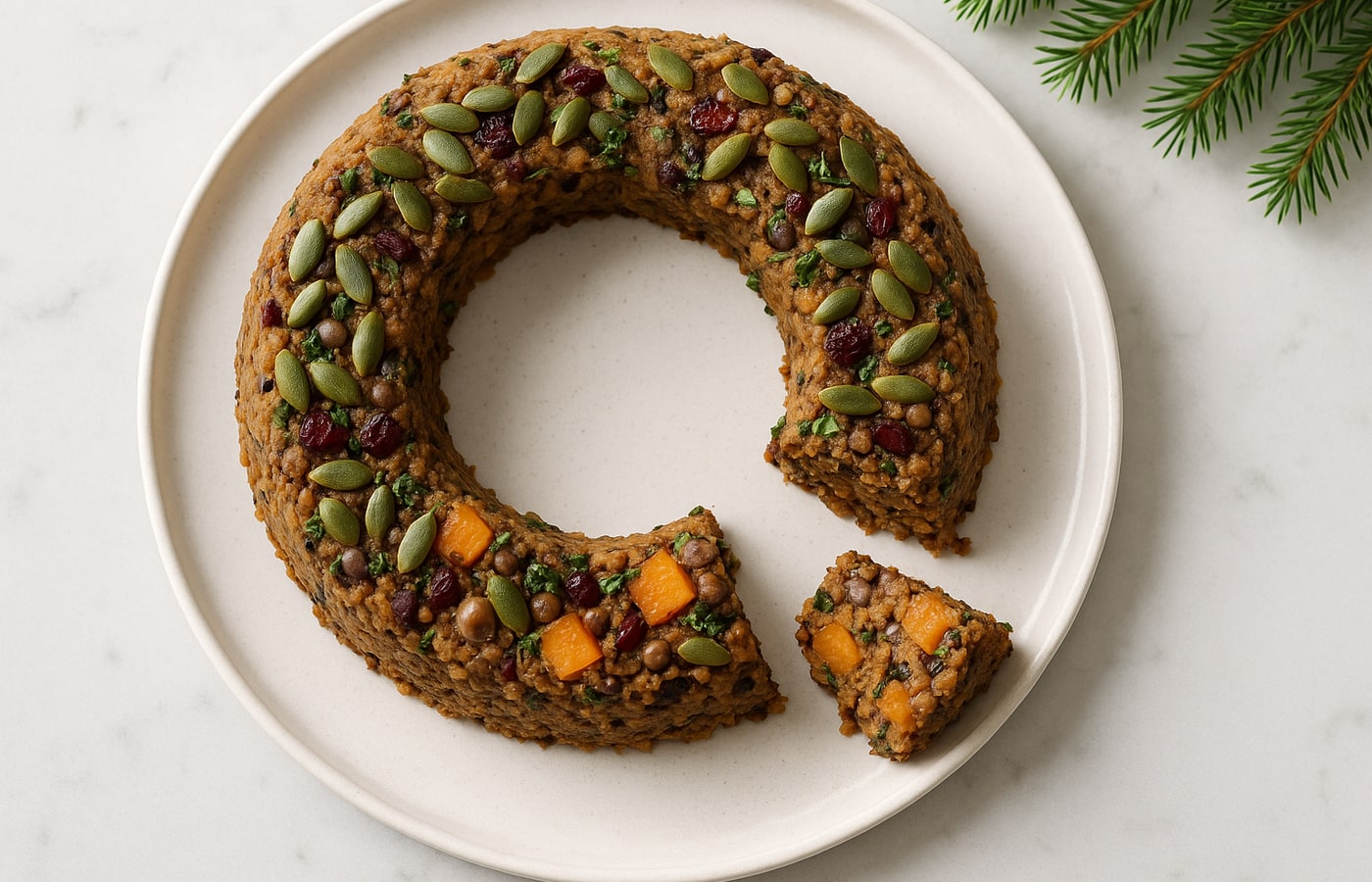 Yule Squash, Chestnut & Cranberry Wreath